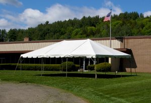 20'x30' Frame Tent in Front of Factory