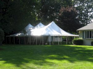 30x60 Pole Tent in side yard