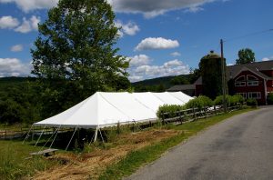 30x90 Pole Tent at a Vineyard