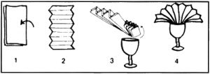 Napkin Fold, The Goblet Fan Instructions