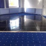 Black Dance Floor Set Up Inside