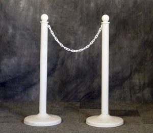 White Stanchions and Chain