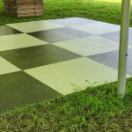 Black and Eggshell Check Dance Floor