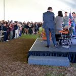 Stage for induction ceremony