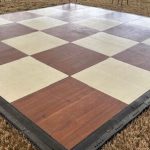 Wood and Eggshell Check Dance Floor