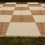 Wood and Eggshell Check Dance Floor