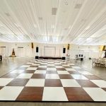 Wood and Eggshell Check Dance Floor