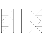 30x50 Frame Hardware Top Down