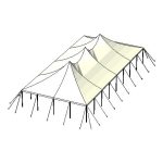 30x60 Pole Rendering from Top With Stake Lines