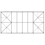 30x60 with 15'mids Frame Hardware Top Down