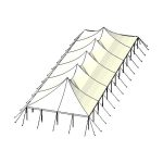 30x90 Pole Rendering from Top With Stake Lines