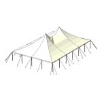 40x60 Pole Rendering from Top With Stake Lines