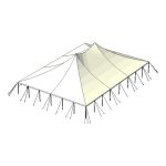 50x70 Pole Rendering from Top With Stake Lines