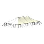 50x90 Pole Rendering from Side With Stake Lines