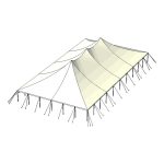 50x90 Pole Rendering from Top With Stake Lines