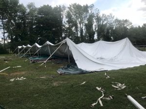 Pole Tent Setup Step 2