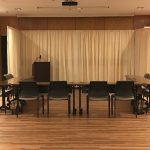 Post and Drape for Presentation or Press Conference