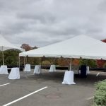 Weighted Tents in a parking lot