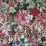 Floral Lace on Raspberry