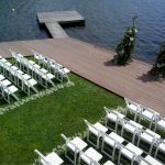 White Party Chairs at Wedding Ceremony
