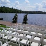 White Party Chairs at Wedding Ceremony